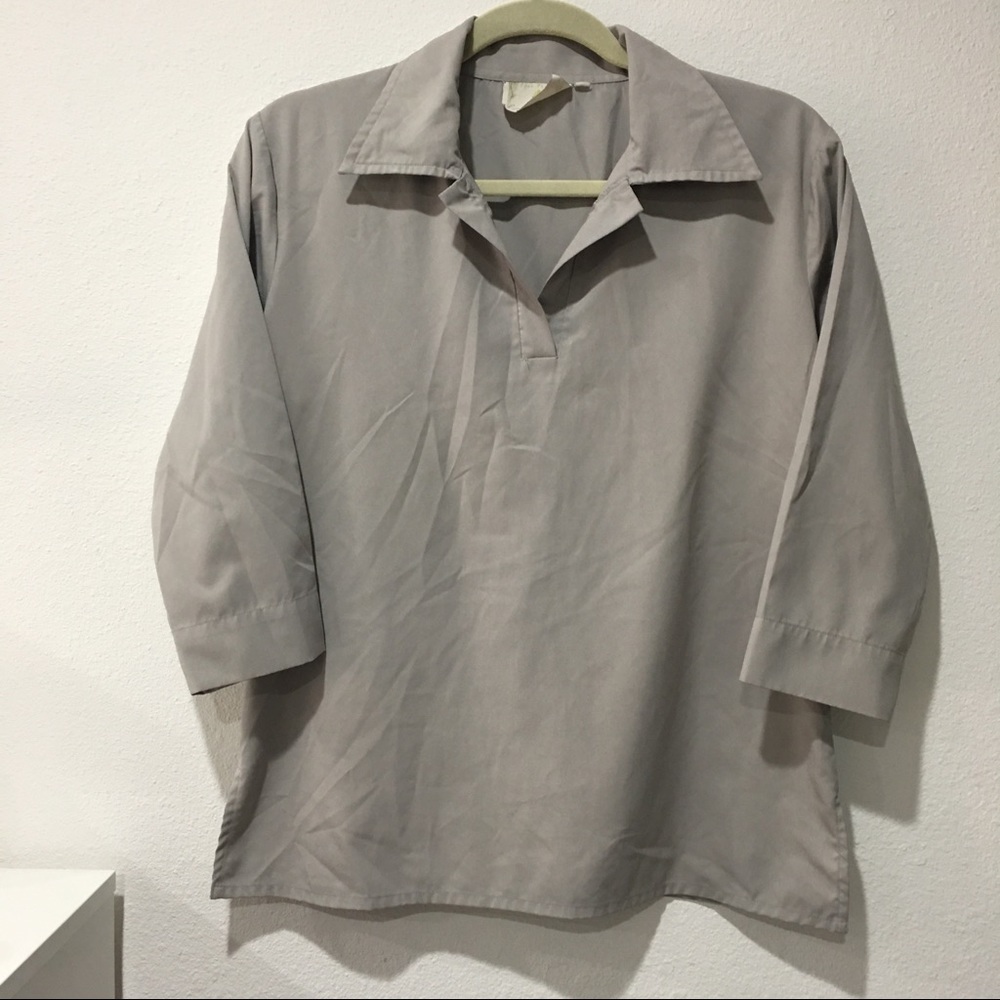 Free People Grey Blouse