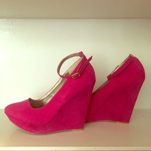 Qupid Ankle Strap Platform Heels