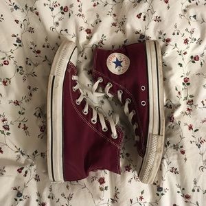 Maroon Hi-top Converse