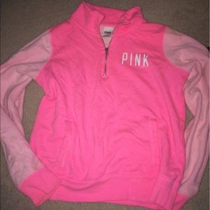 PINK quarter zip hoodie