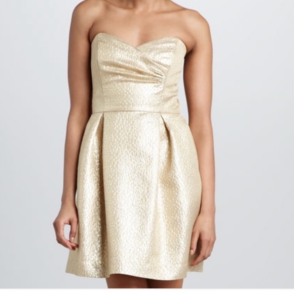 Gold strapless dress by Shoshanna - Picture 6 of 6