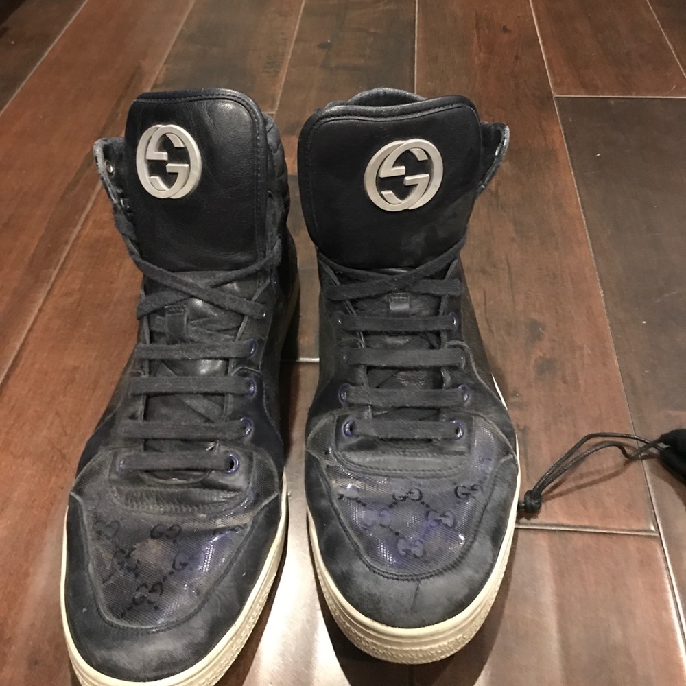 PURPLE GUCCI HIGHTOP SNEAKERS