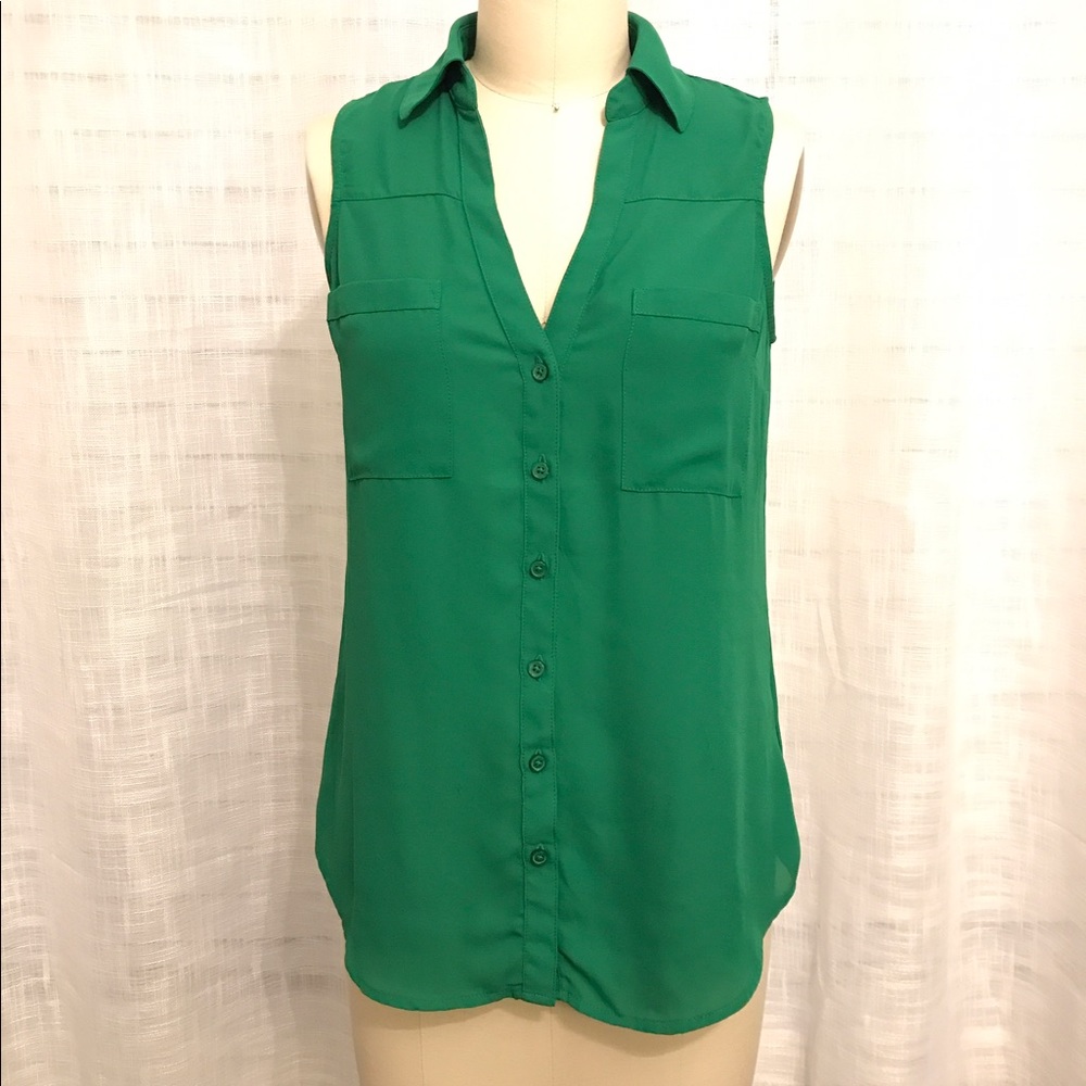 Express Portofino sleeveless button up