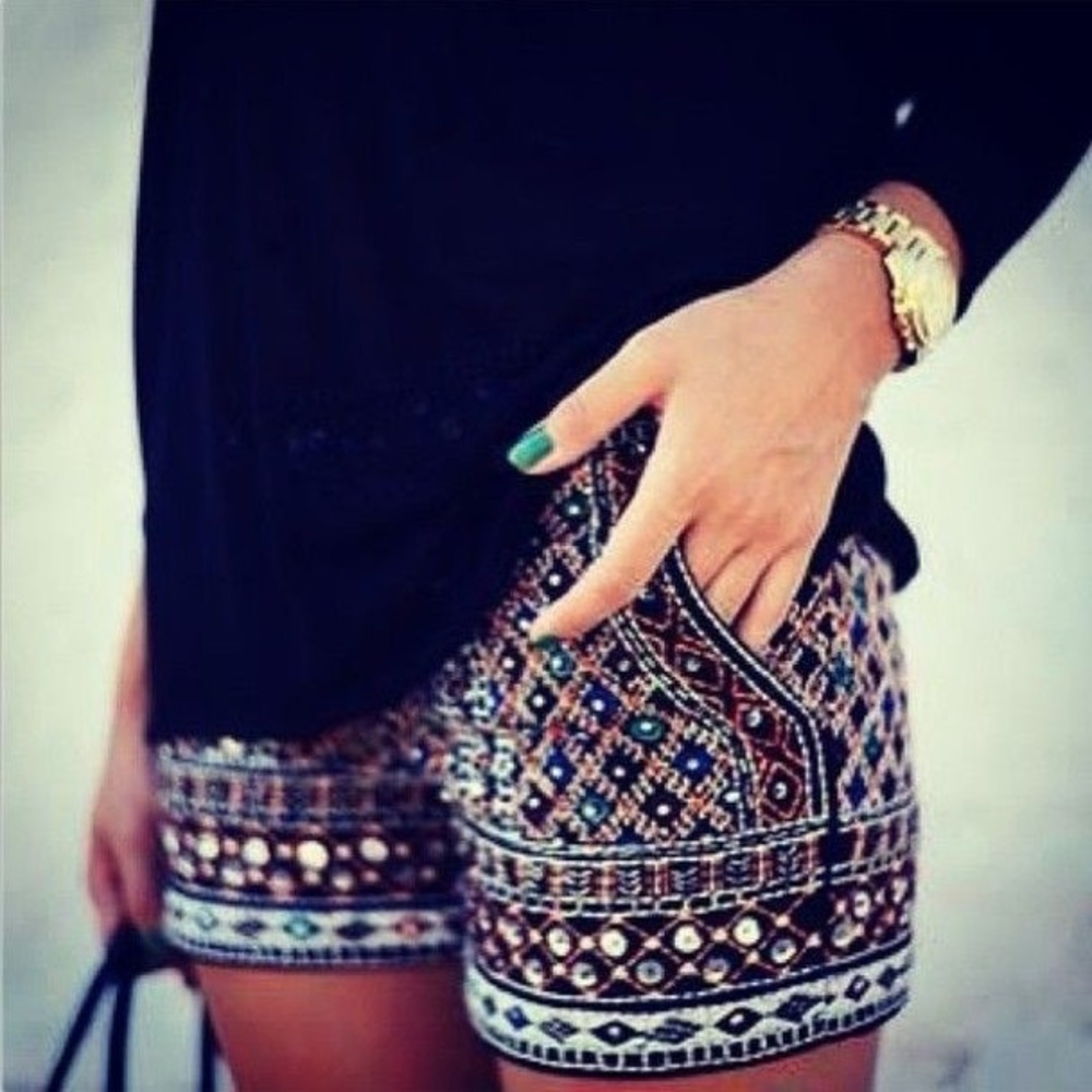 ISO ZARA SEQUIN SHORTS