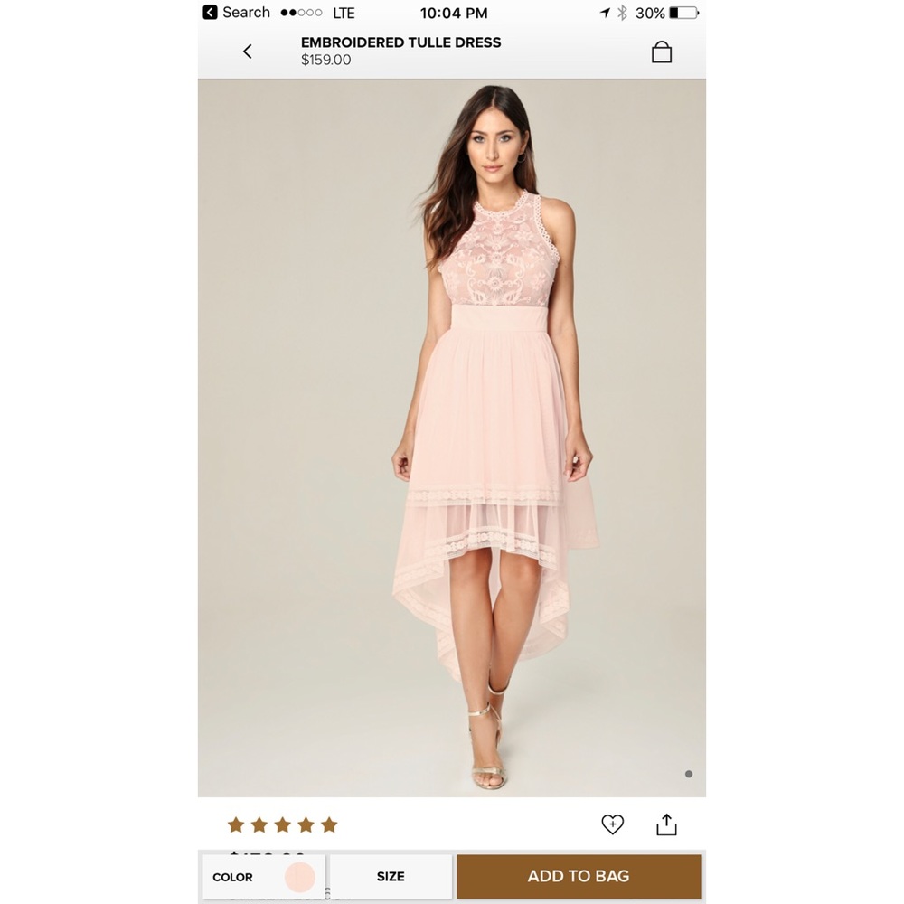 Embroidered tulle dress