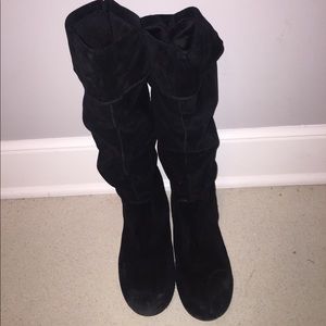 Gianni Bini Black Suede Winter Boots Size 9