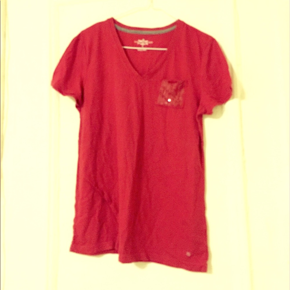 Red Spangled T-Shirts