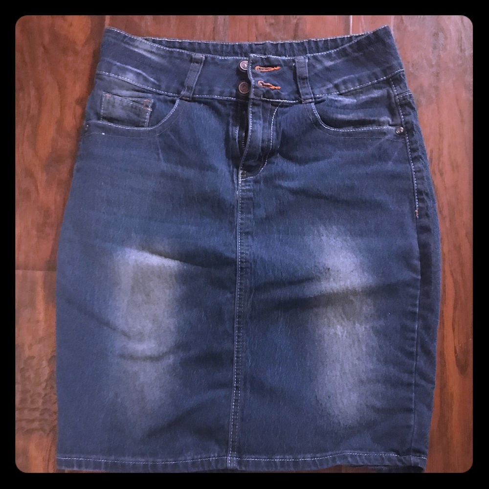 Denim jean skirt