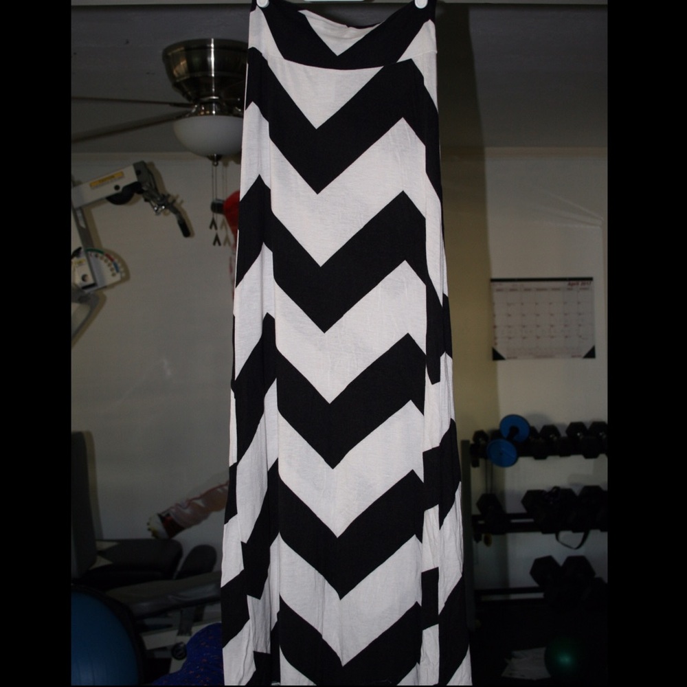 SOLD ON MERCARI Black & White Maxi Skirt