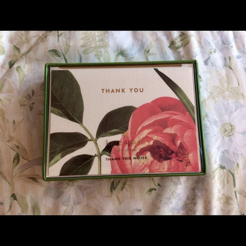 Kate spade 'Thank you ' notes.