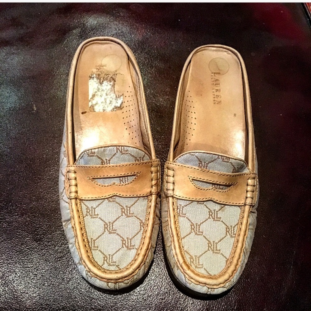 Ralph Lauren Creme/Tan Shoes