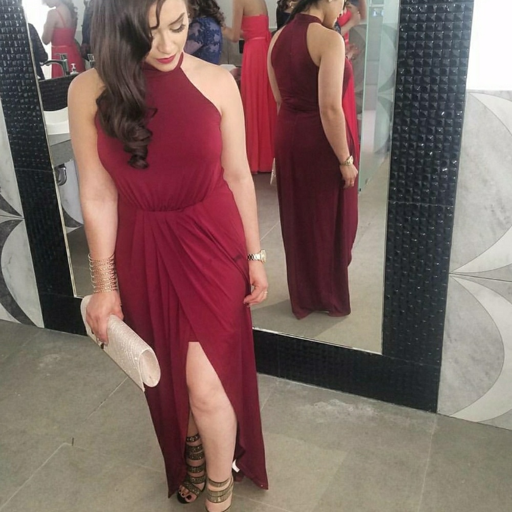 Burgundy dress
