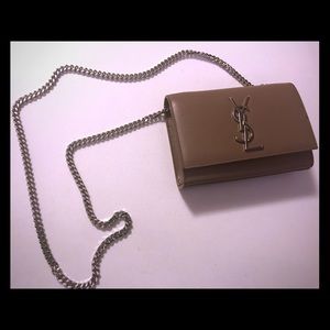 YSL BO Monogramme SL shoulder bag in tan color