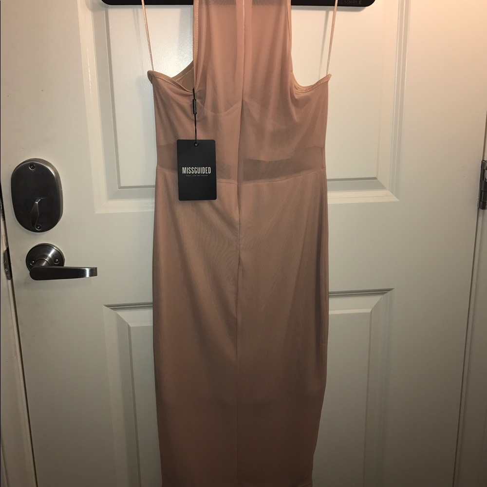 Nude Missguided Midi Dress - Picture 2 of 2