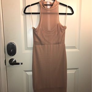 Nude Missguided Midi Dress