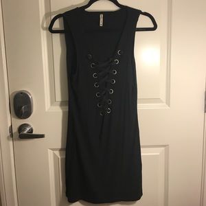 Black Lace-Up LF/Emma & Sam Dress