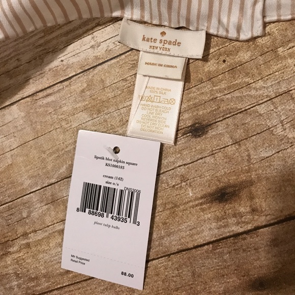 NWT Kate spade lipstik blot napkin square scarf - Picture 4 of 5