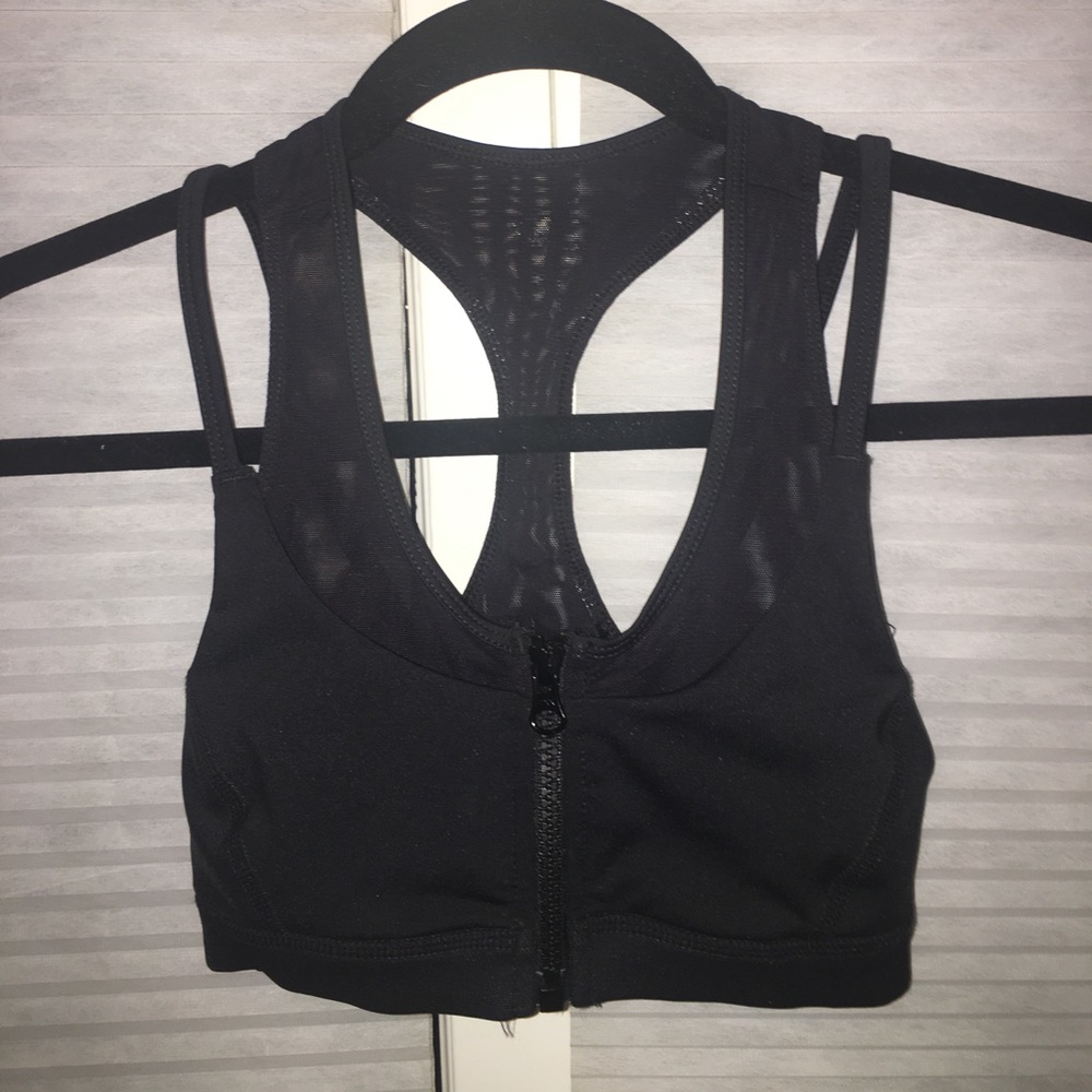 Black and Mesh Sports Bra
