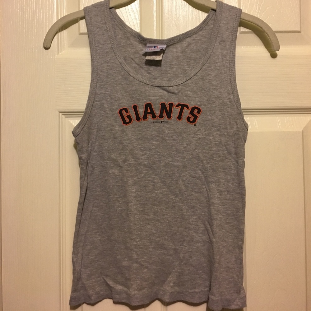 Authentic SF Giants Heather Gray Ribbed Tanktop