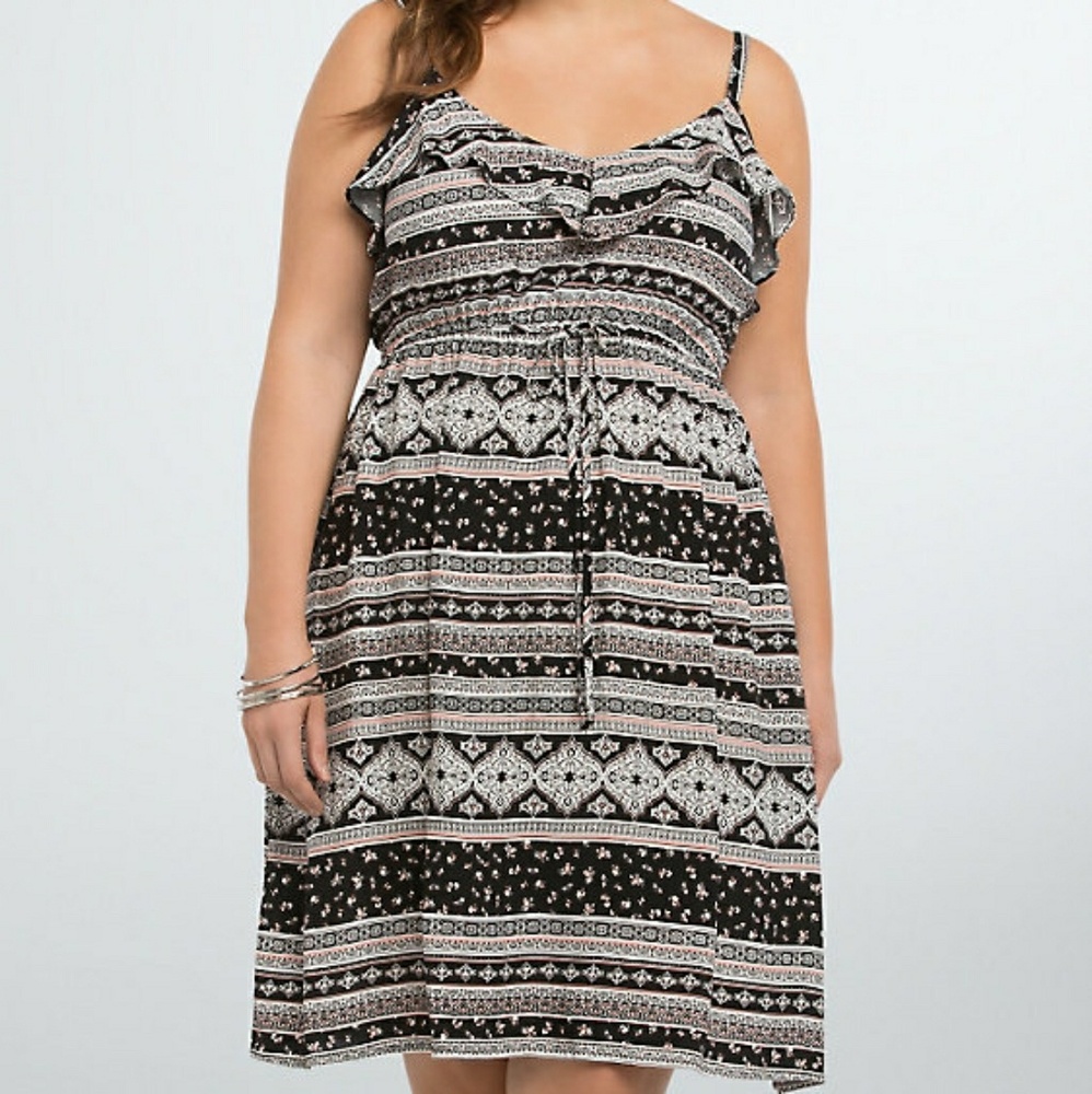 Torrid boho print challis dress size 4