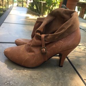 Nine West Brown Ankle Heeled Shooties