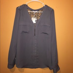 Long sleeve grey formal shirt