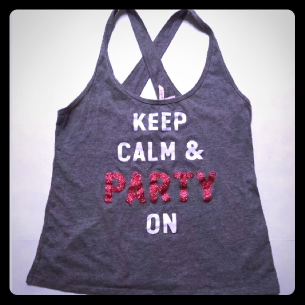 Victoria's Secret Tank top 'Keep calm&party on' Sm