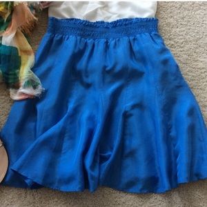 Banana Republic  blue silk skirt