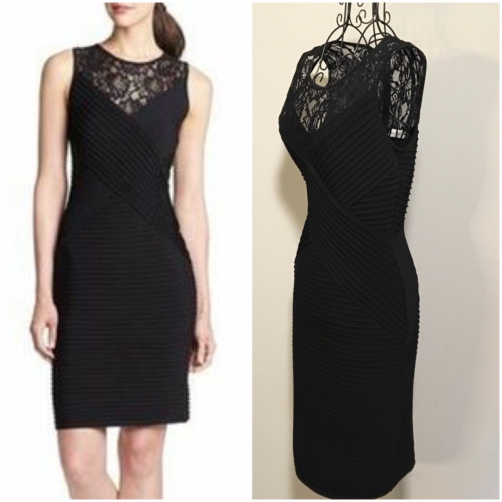 NEW Calvin Klein Lace Yoke bodycon dress