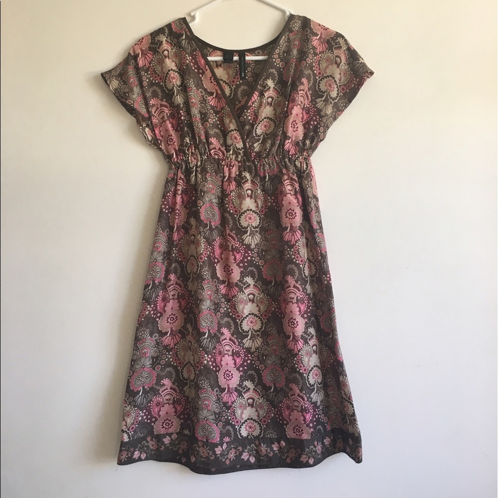 Mango Silk Floral Dress