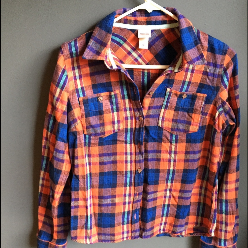 Warm flannel long sleeve shirt