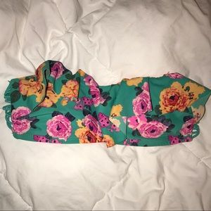 NWT Floral Bandeau Bikini Top