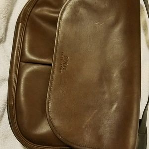 Polo leather messenger bag