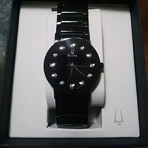 Men's Bulova watch w/diamond markers