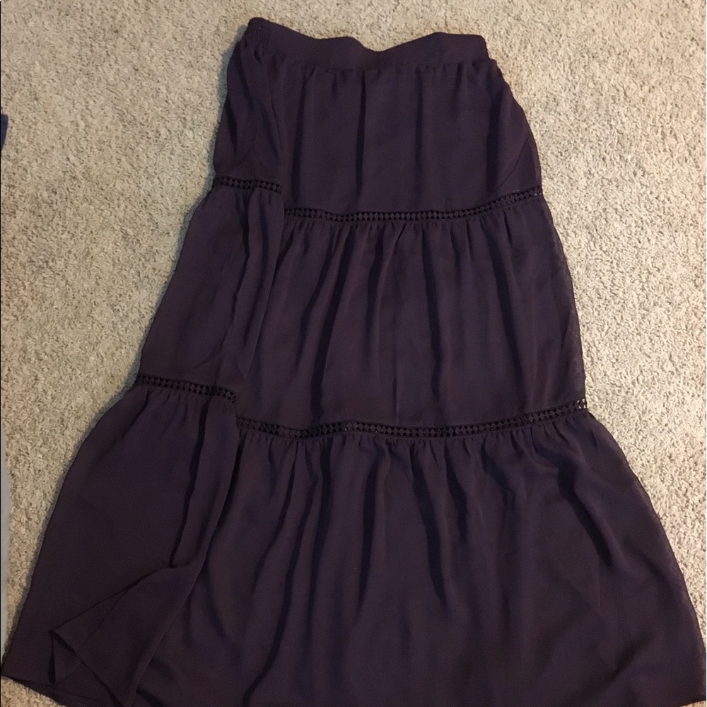 Sheer plum maxi dress