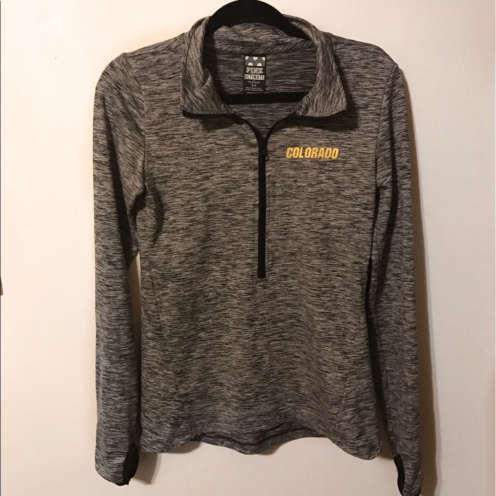 VS PINK university of Colorado quarter zip
