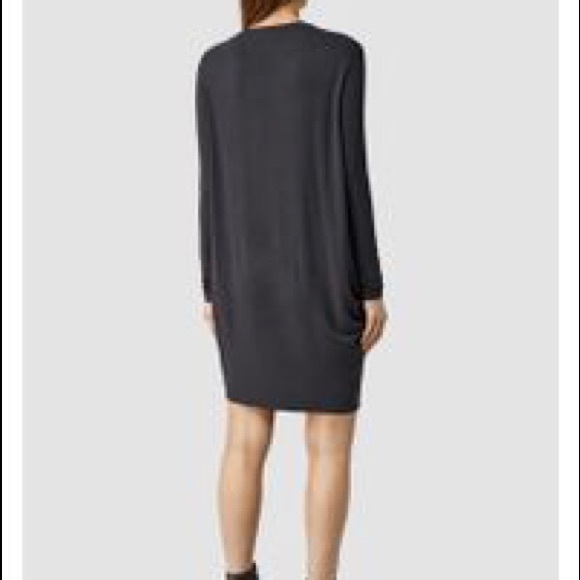 NWT All Saints Albi charcoal black dress - Picture 3 of 6