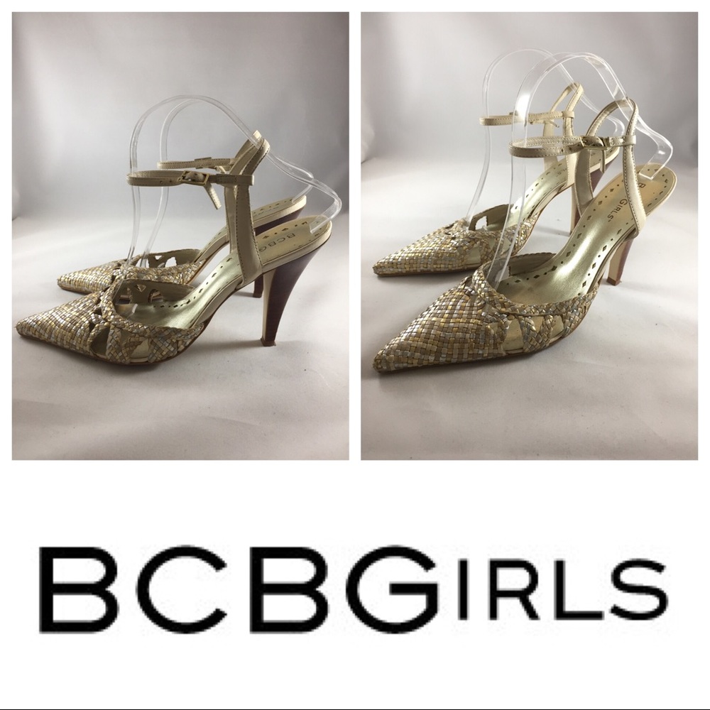 BCBGirls | Metallic Pointy Toe Heels | 8