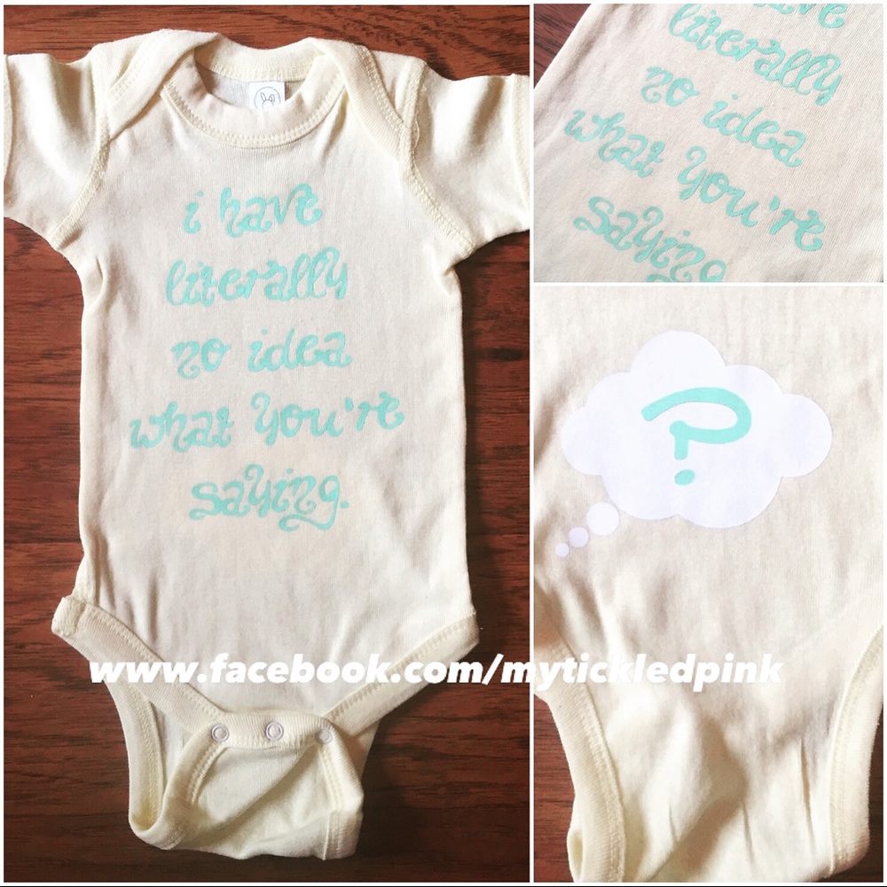 One of a kind Tickled Pink! Onesie