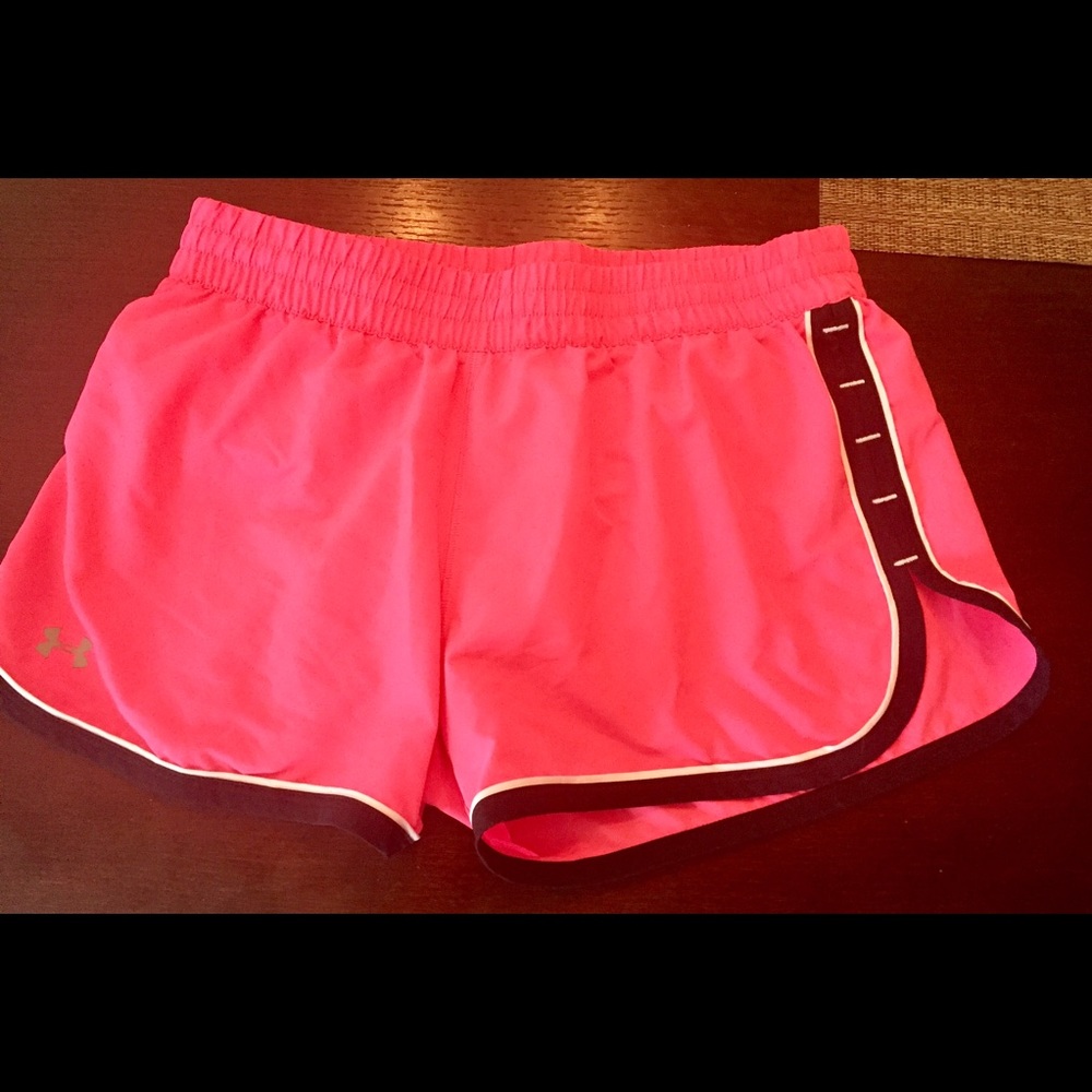 EUC Under Armour Pink Running Shorts Small Cancer
