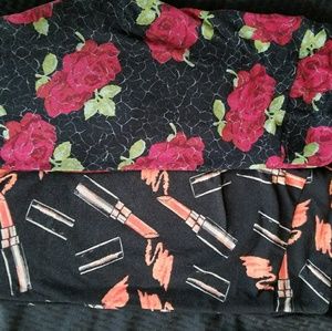 Lularoe TC Rose Crackle leggings