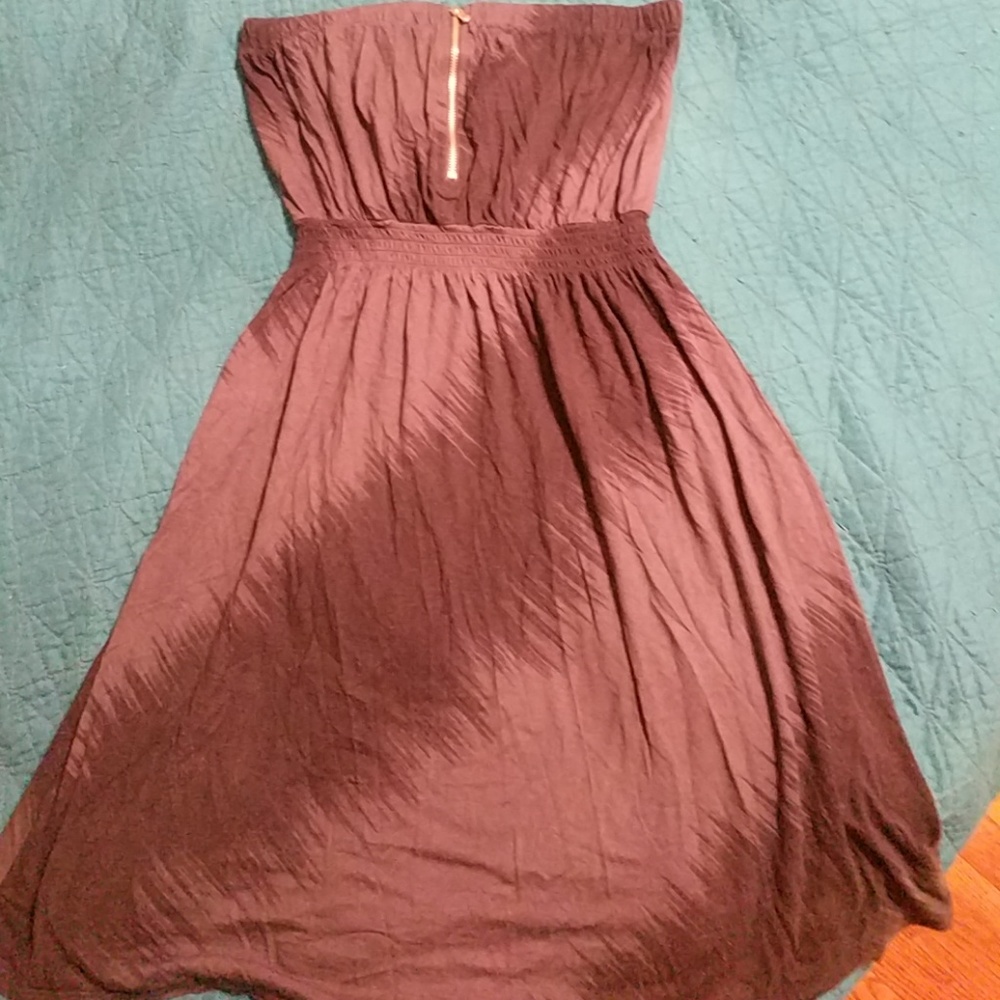 Slate and Navy dress with zipper detail