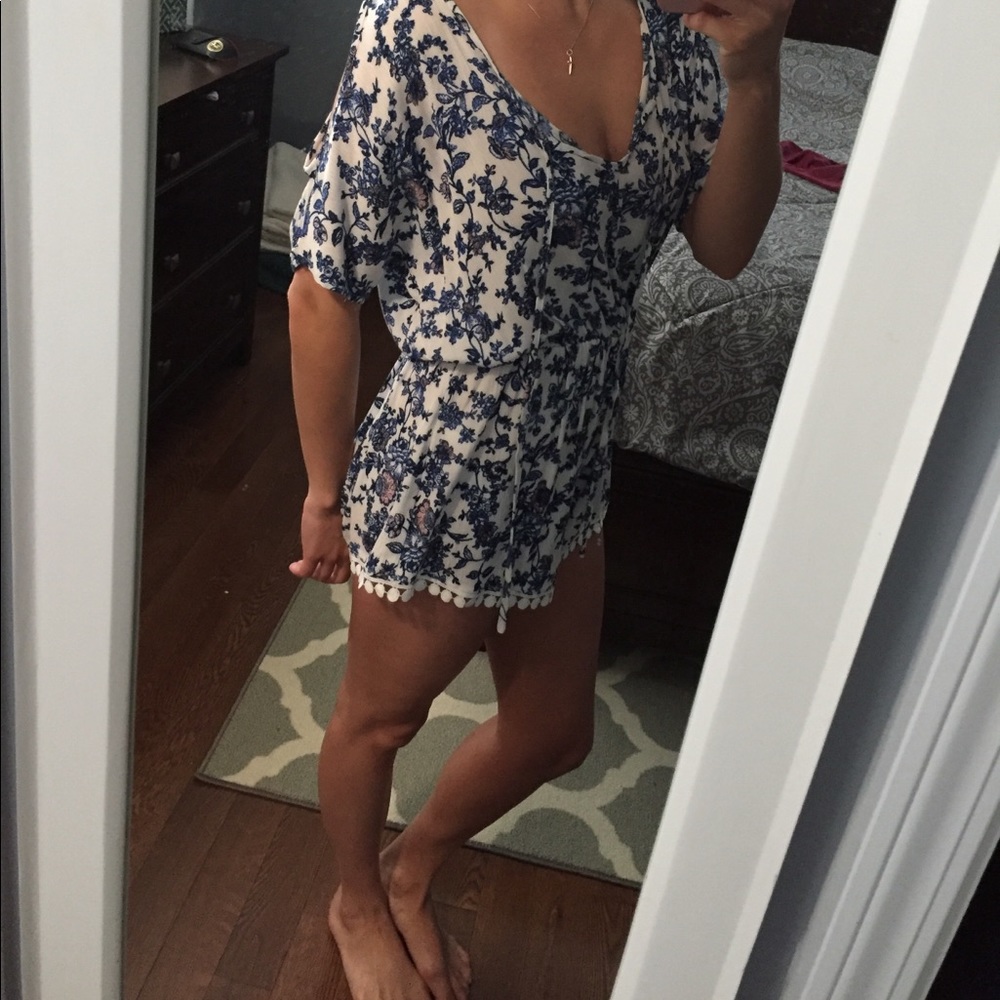 Floral Cold-Shoulder Romper