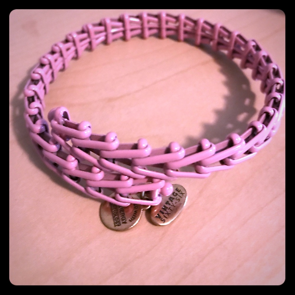 Alex and ani pink metal vintage arrow wrap