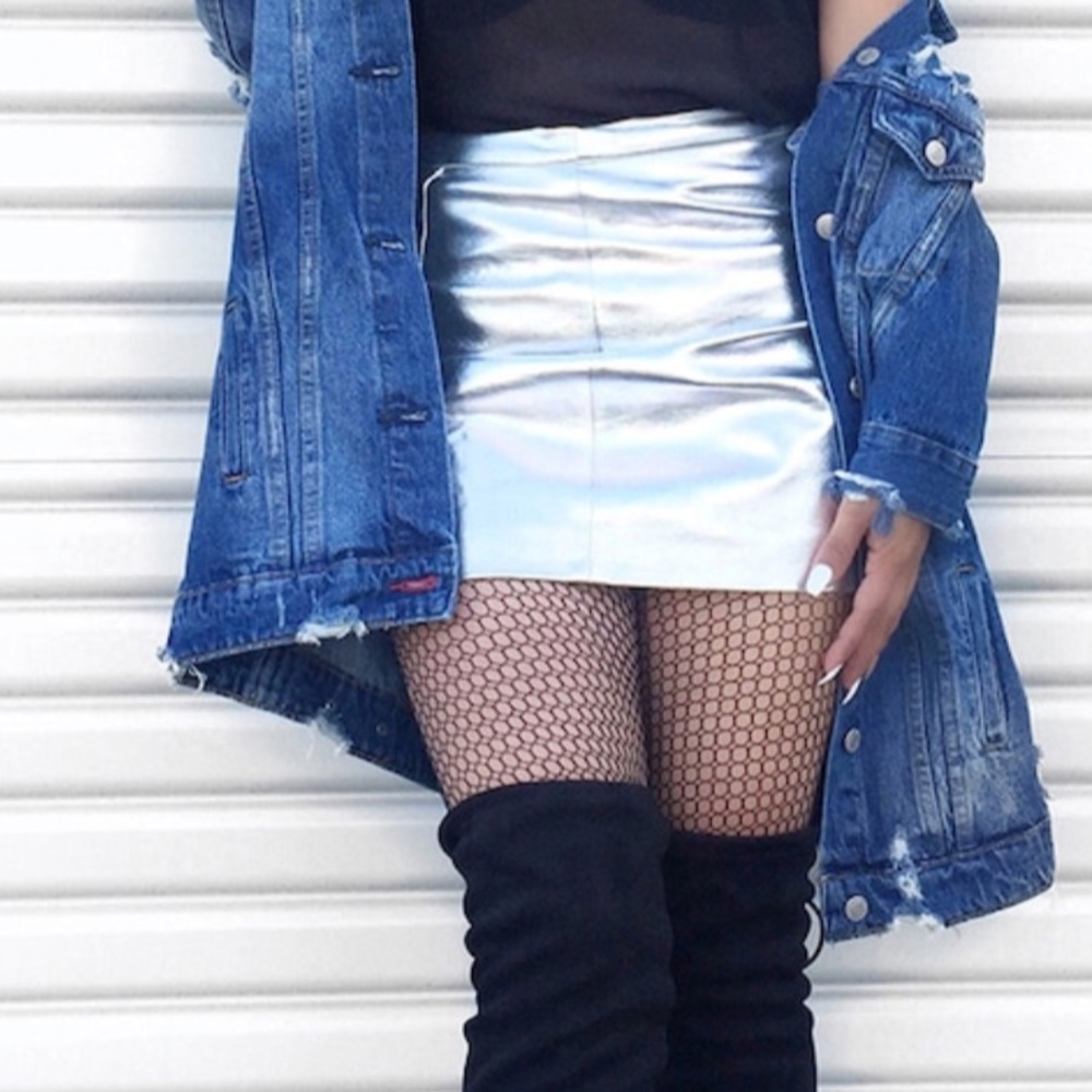 Metallic skirt