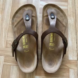 Birkenstock Golden Brown Birko-Flor Sandals