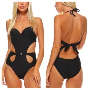 Black Cutout Monokini