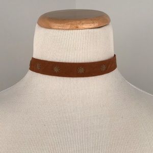 Floral Studded Tan Choker