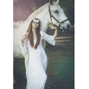 Bohemian vintage replica wedding dress-Sold