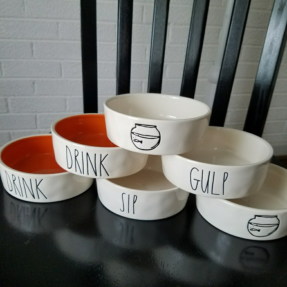 2 Rae Dunn Pet Bowls